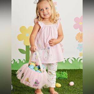Mud Pie Pink Bunny Tunic and Capri